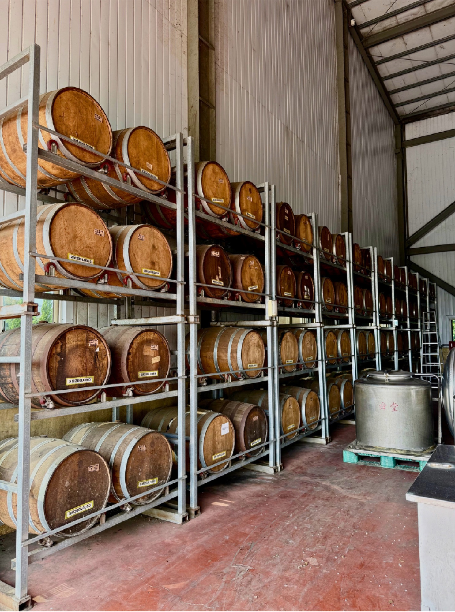 Barrel store at the distillery