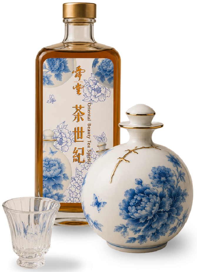 HowSan Oriental Beauty Spirit bottle with porcelain vessel